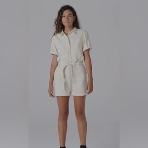 Triarchy Safari Jumpsuit in Off White
